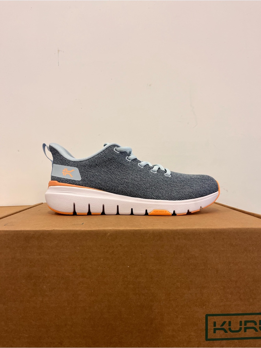 KURU Women’s Flex Via Mist Blue and Apricot Sneakers Size 7.5 Orthopedic Shoes